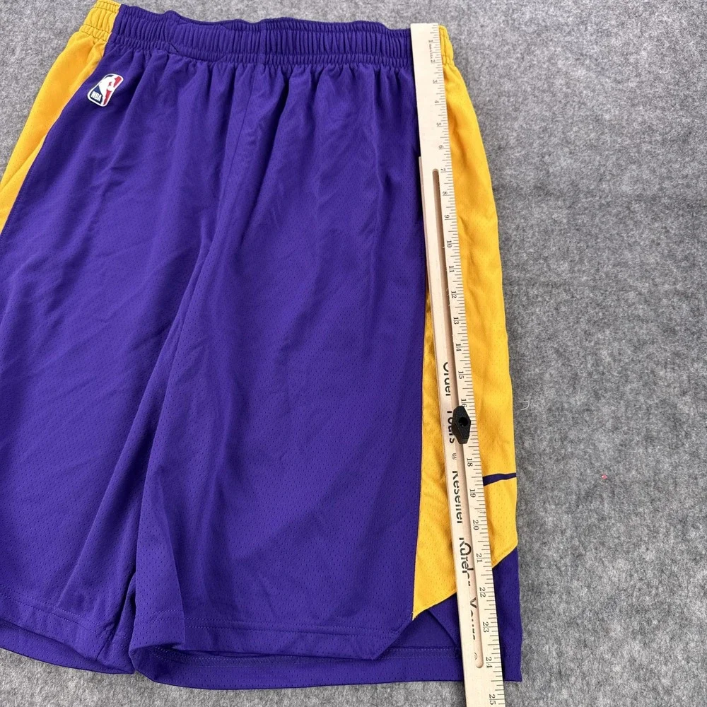 Los Angeles Lakers Shorts Mens Large Tall Purple Yellow NBA Basketball Nike